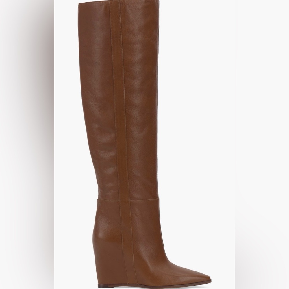 Vince Camuto Brown Over-the-Knee Wedge Boots